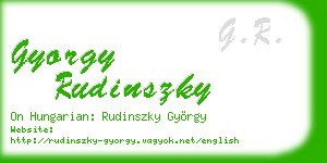 gyorgy rudinszky business card
